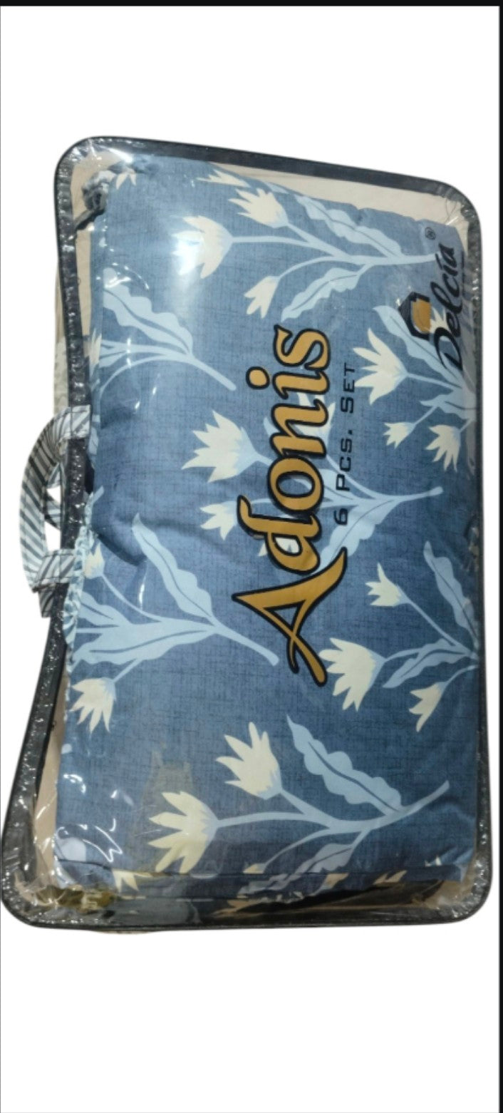 6  PCS DOUBLE BED SHEETS  SET