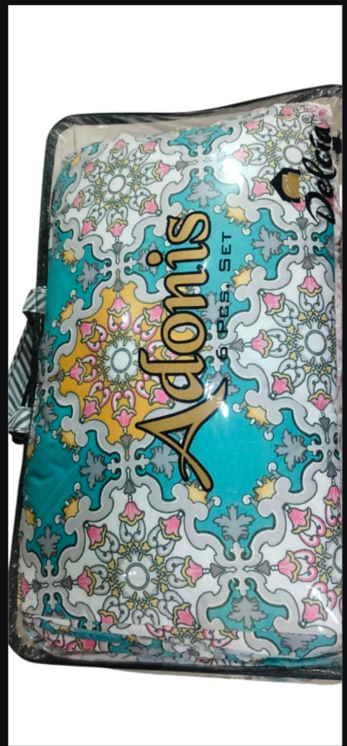 6  PCS DOUBLE BED SHEETS  SET