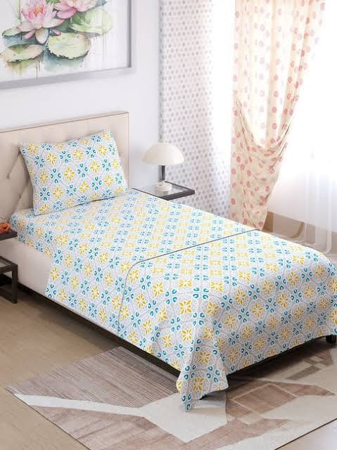 SINGLE BED PURE JAIPURI BEDSHEETS