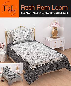 SINGLE BED PURE JAIPURI BEDSHEETS